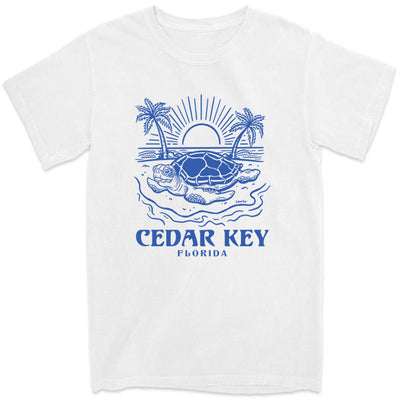 Cedar Key Turtle Days T-Shirt Ocean White