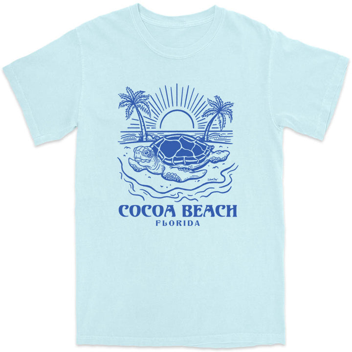 Cocoa Beach Island Turtle Days T-Shirt Chambray Light Blue