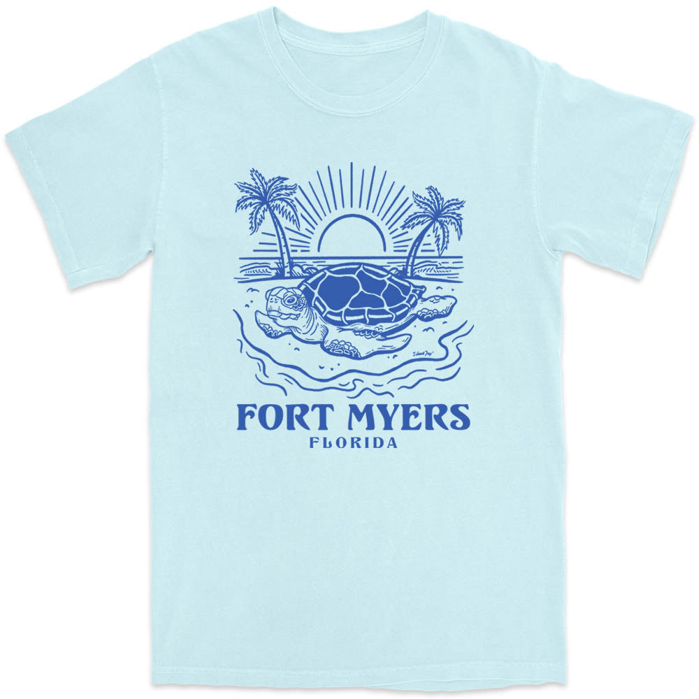 Fort Myers Turtle Days T-Shirt Chambray Light Blue