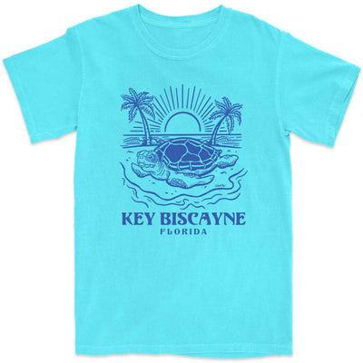 Key Biscayne Turtle Days T-Shirt Lagoon Blue