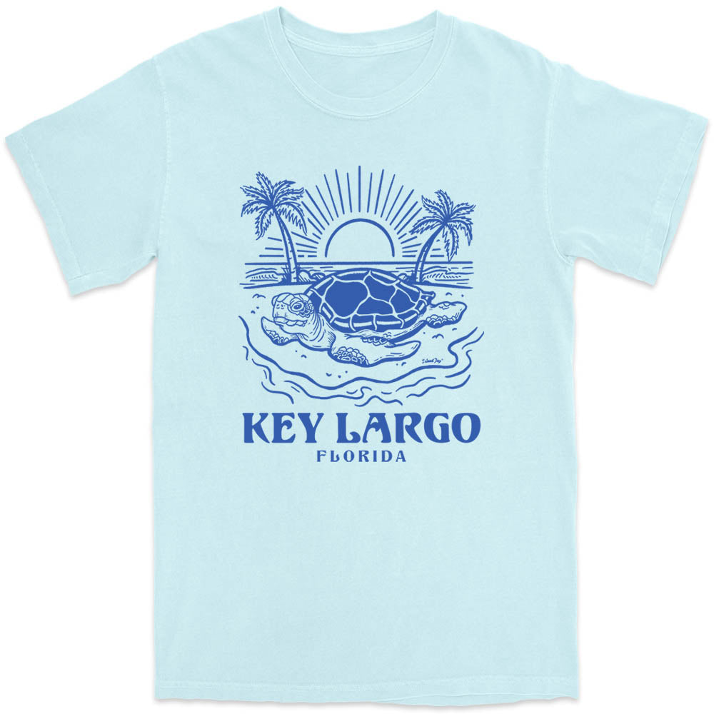 Key Largo Turtle Days T-Shirt Chambray Light Blue