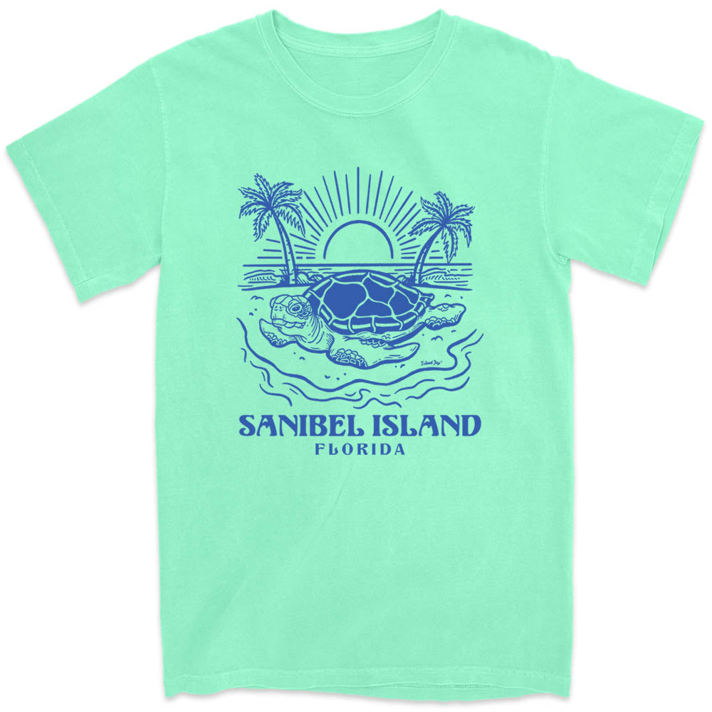 Sanibel Island Turtle Days T-Shirt Island Reef Green