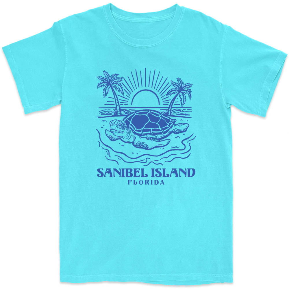 Sanibel Island Turtle Days T-Shirt Lagoon Blue