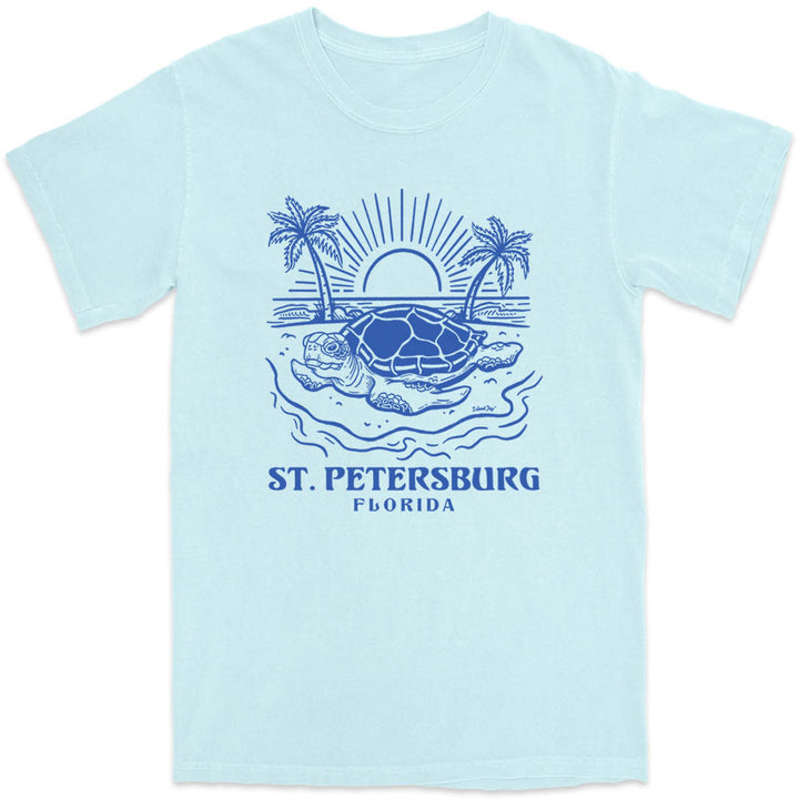 St. Petersburg Turtle Days T-Shirt Chambray Light Blue