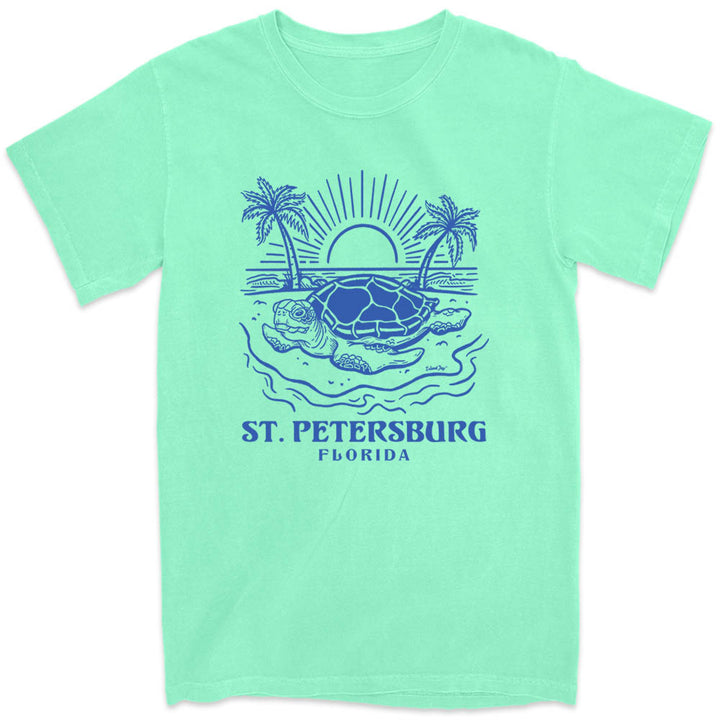 St. Petersburg Turtle Days T-Shirt Island Reef Green