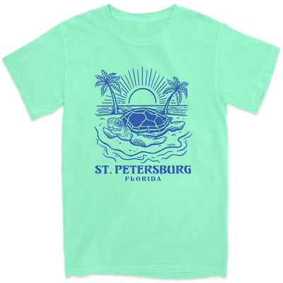 St. Petersburg Turtle Days T-Shirt Island Reef Green