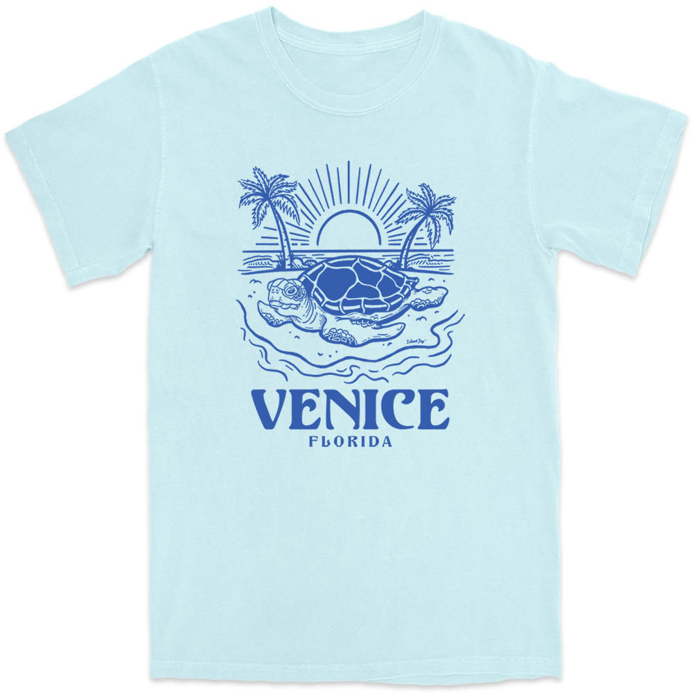 Venice Turtle Days T-Shirt Chambray Light Blue