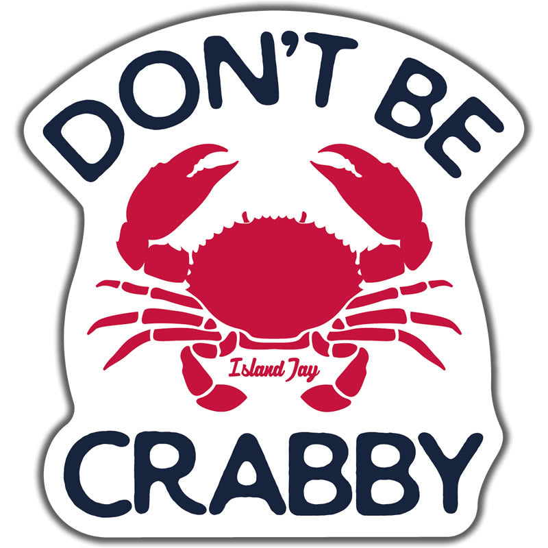 Don't Be Crabby Die Cut Beach Sticker