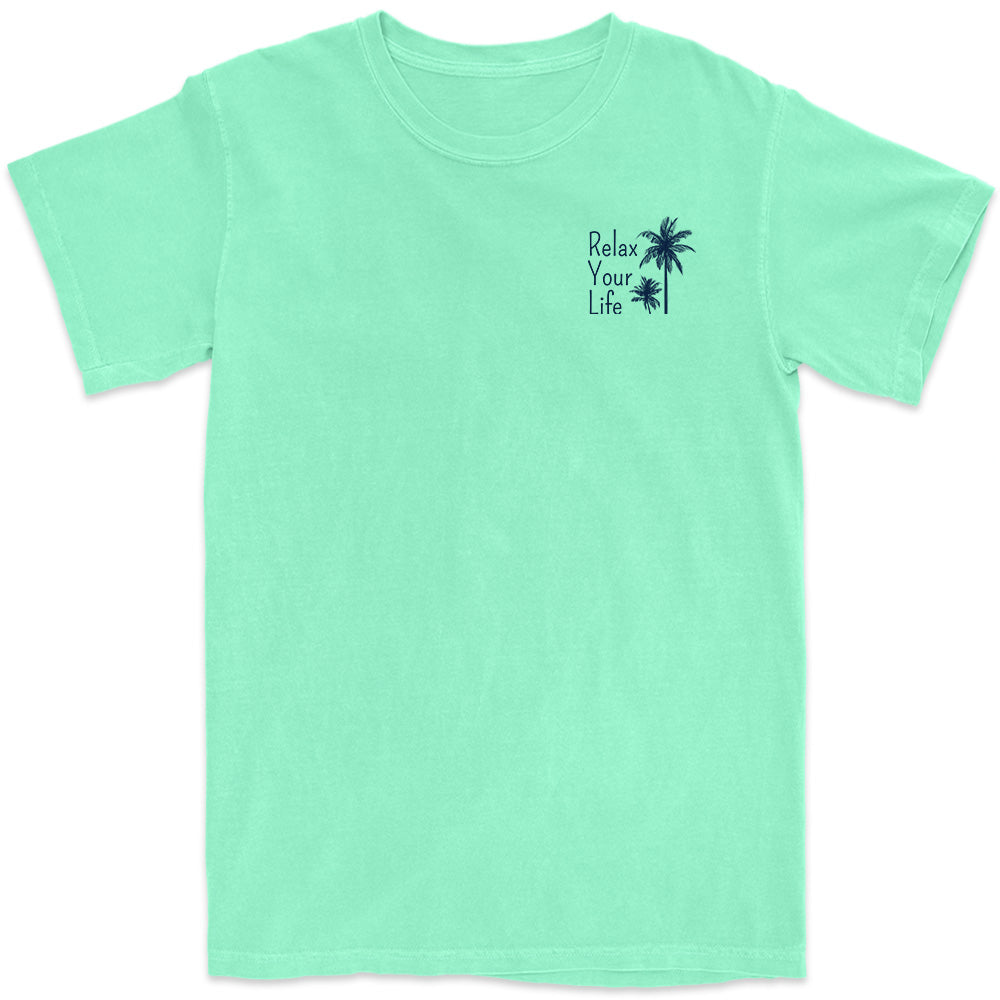 Relax Your Life Tropical Spot T-Shirt Front