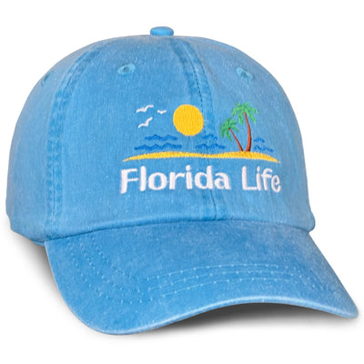 Florida Life Sunset Days Hat Caribbean Blue