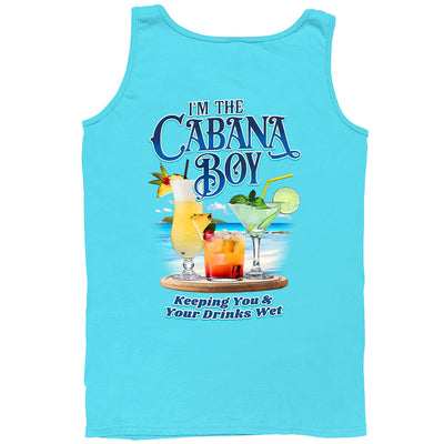 I'm The Cabana Boy - Keeping Your Drinks Wet Tank Top Lagoon Blue