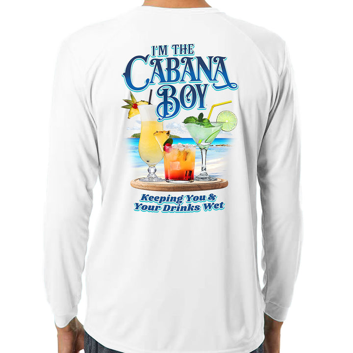 I'm The Cabana Boy Wet Long Sleeve UV Performance Shirt - White