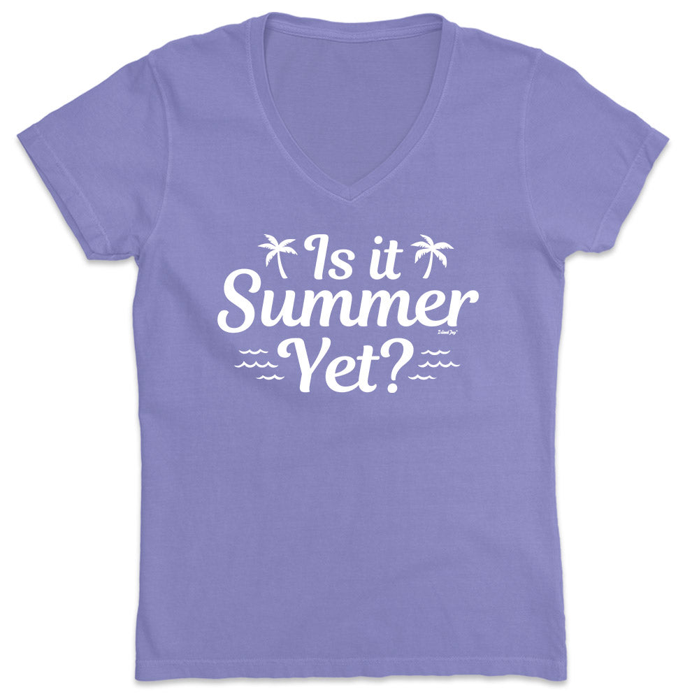 Women's Is It Summer Yet? V-Neck T-Shirt Purple