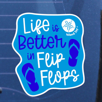 Life Is Better In Flip Flops Die Cut Beach Sticker