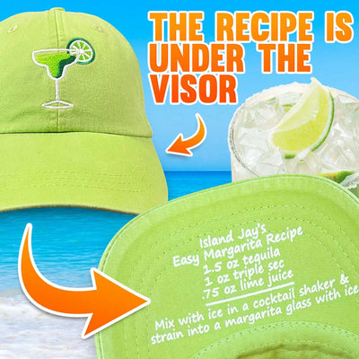 Margarita Hidden Drink Recipe Embroidered Hat