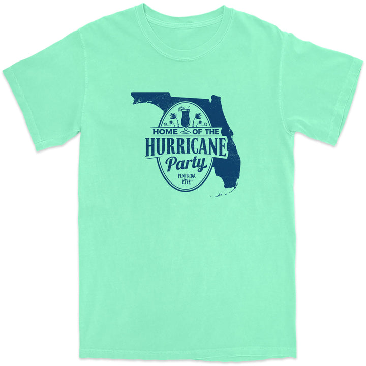 Home Of The Hurricane Party T-Shirt Reef Green