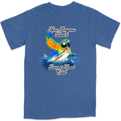 New Smyrna Beach Parrot Head Club T-Shirt Flo Blue