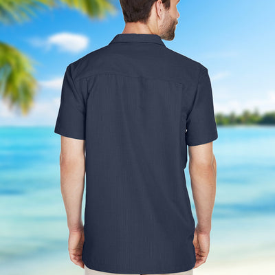 Barbados Navy Camp Shirt