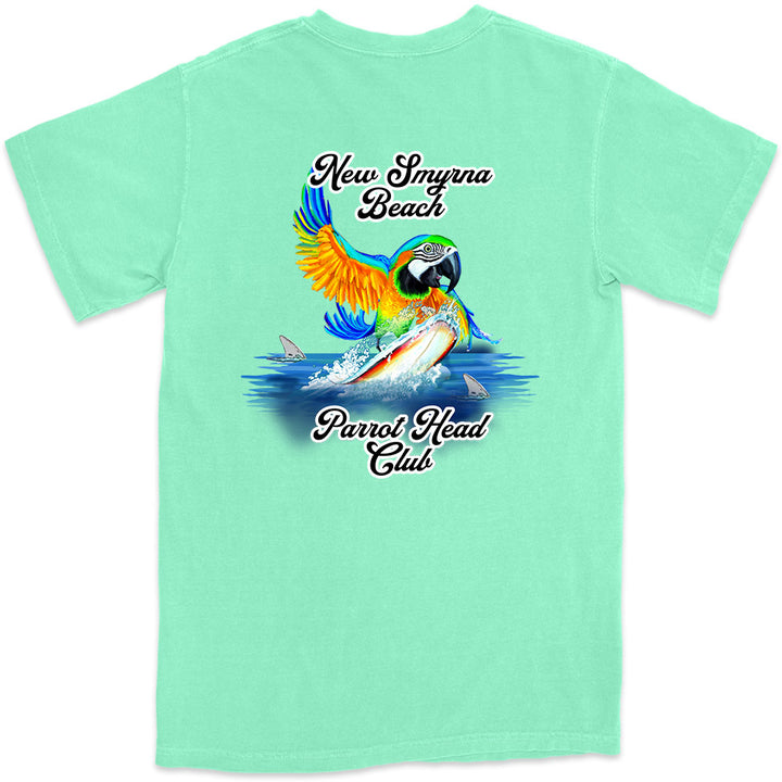 New Smyrna Beach Parrot Head Club T-Shirt Island Reef Green