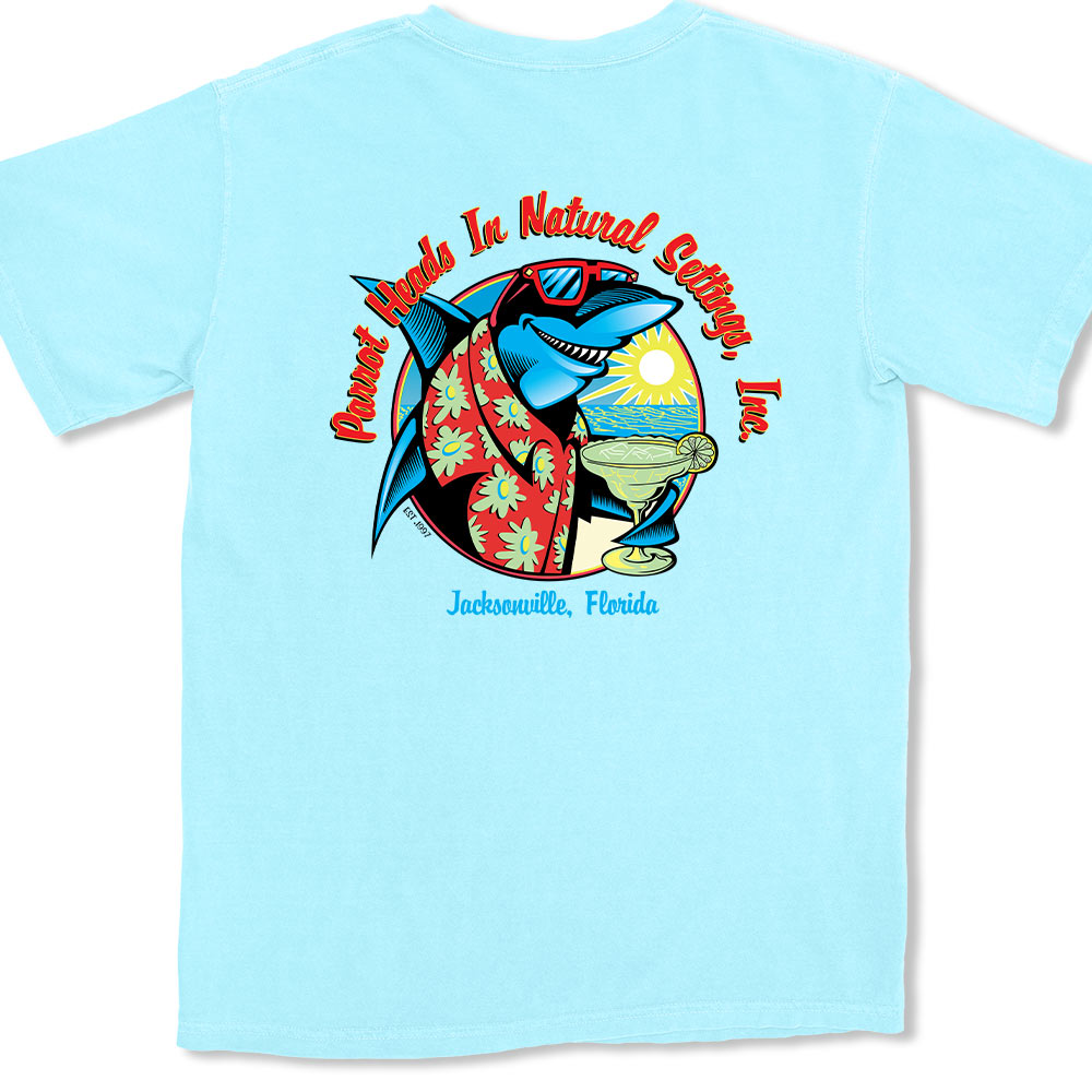 Official PHINS Parrot Head Club T-Shirt Chambray blue