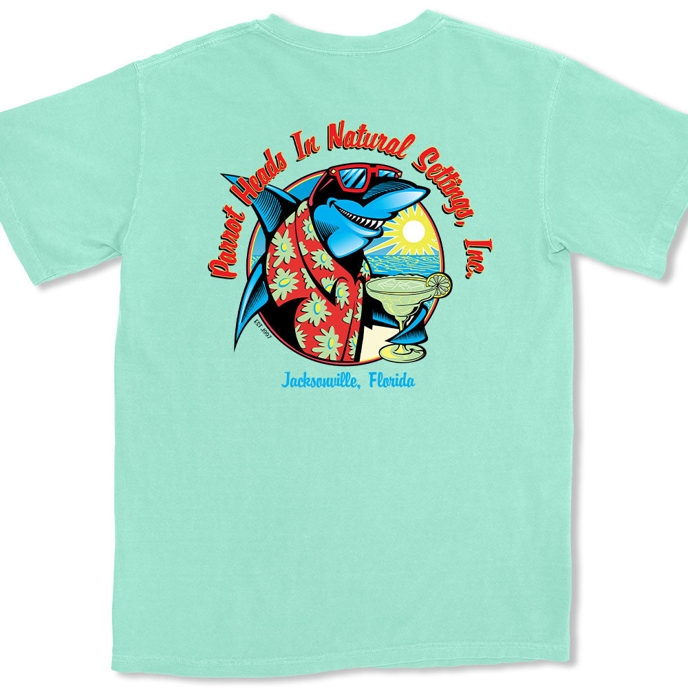 Official PHINS Parrot Head Club T-Shirt Island reef green