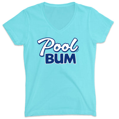 Women's Pool Bum V-Neck T-Shirt Aqua
