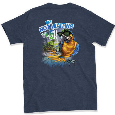 I'm Not waiting Til 5 Parrot T-Shirt Navy