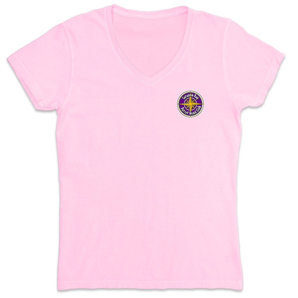 Women's Sarasota Bay Parrot Head Club V-Neck T-Shirt