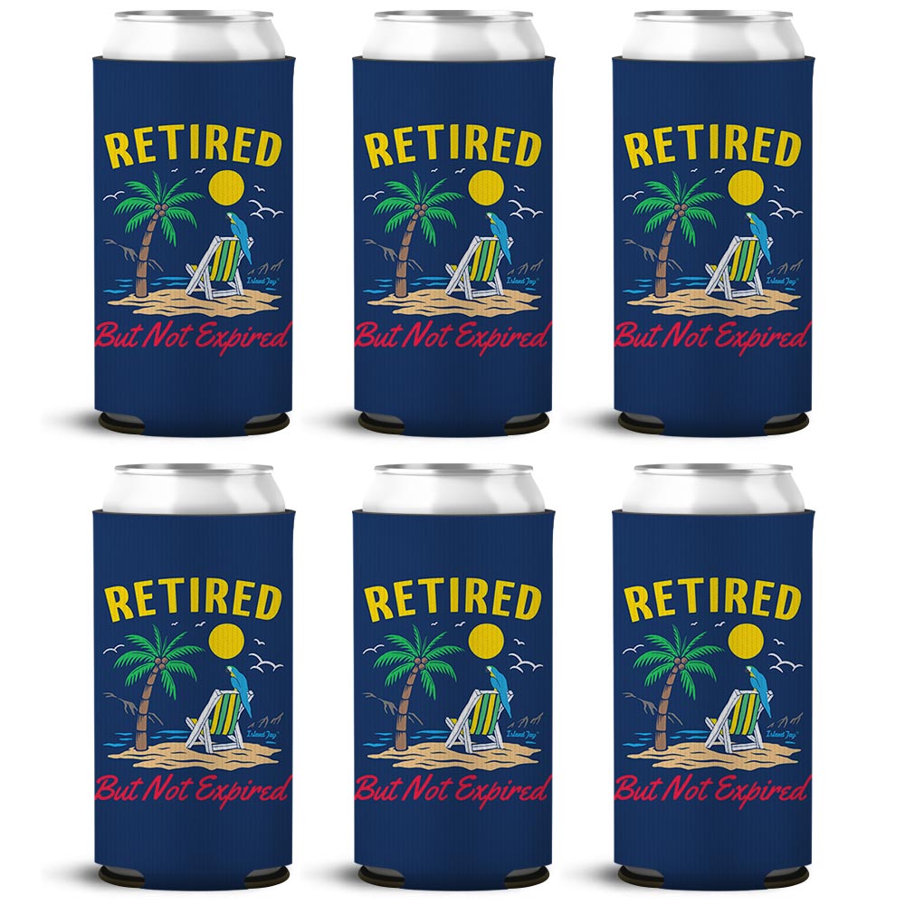 Retired But Not Expired SLIM Can Cooler 6 Pack