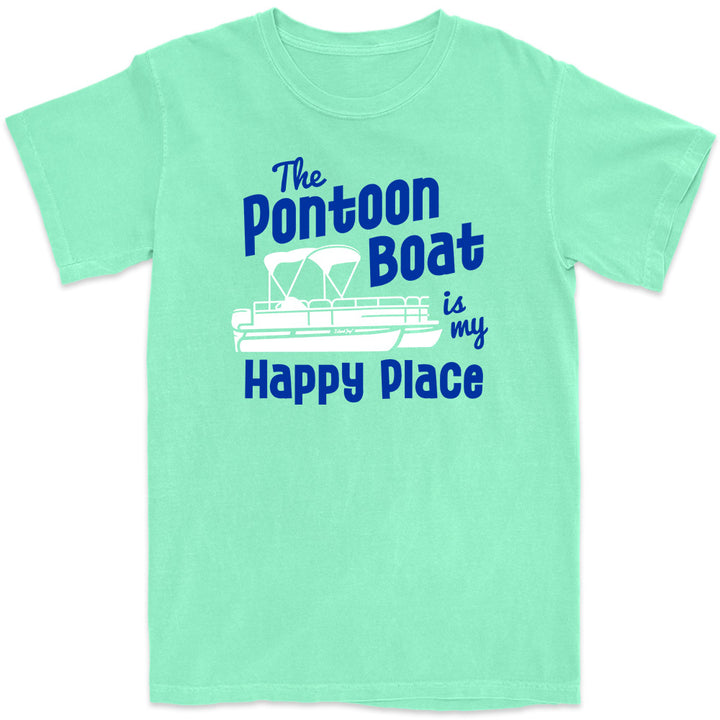 The Pontoon Boat Is My Happy Place T-Shirt Island Reef Green