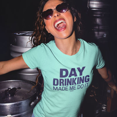 Women's Day Drinking Made Me Do It V-Neck T-Shirt