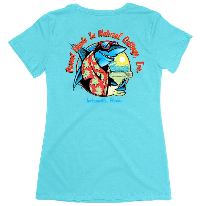 Womens Official PHINS Parrot Head Club T-Shirt aqua