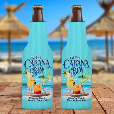 I'm The Cabana Boy - Keeping You And Your Drinks Wet Zippered Bottle Cooler Sleeve 2 Pack
