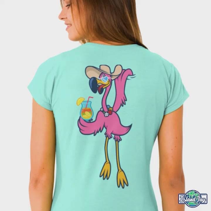 Felicia The Flamingo Hanging Around T-Shirt Video