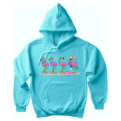 Felicia Be Your Own Flamingo Soft Style Pullover Hoodie