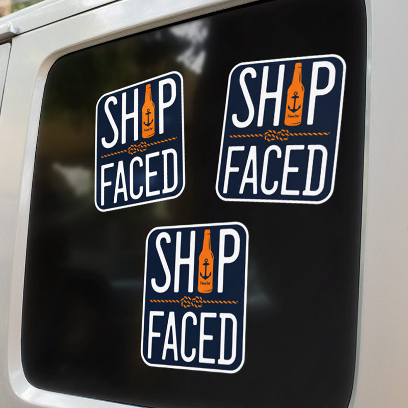 Ship Faced Die-Cut Beach Sticker